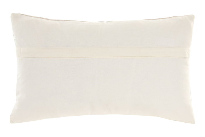DKD Home Decor Cojín de Algodón Bordado a Mano Crudo 50x30 cm