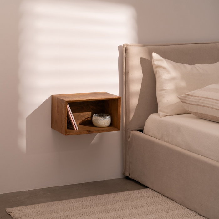 Mesita Flotante Miel Madera de Mango 40,50 X 25 X 23 cm Mesita Flotante Miel Madera de Mango 40,50 X 25 X 23 cm