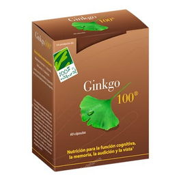 CIEN POR CIEN NATURAL Ginkgo 100 60Cap. Contribuye a la memoria y circulación periférica
