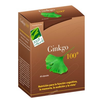 CIEN POR CIEN NATURAL Ginkgo 100 60Cap. Contribuye a la memoria y circulación periférica CIEN POR CIEN NATURAL Ginkgo 100 60Cap. Contribuye a la memoria y circulación periférica