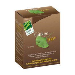 100% Natural Ginkgo 100 Fitosoma 60 cápsulas Complemento Alimenticio Extracto Estandarizado