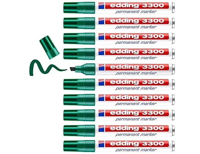 Edding Rotulador 3300 n.4 Verde Punta Biselada Recargable