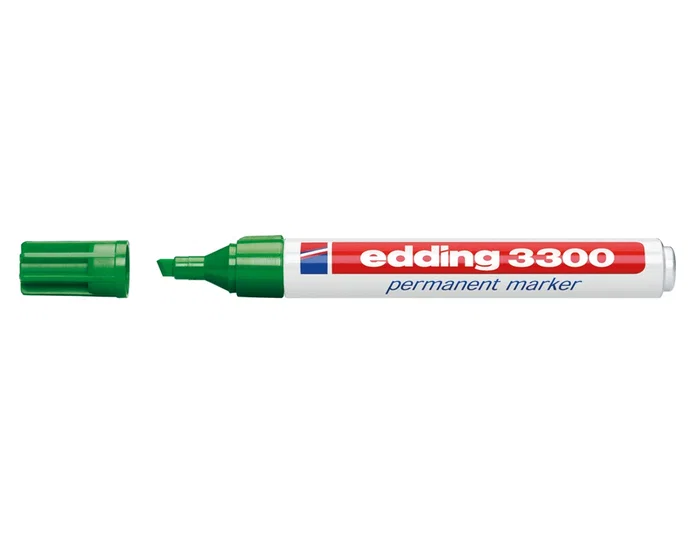 Edding Rotulador 3300 n.4 Verde Punta Biselada Recargable