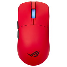 ASUS ROG Harpe II Ace - Ratón Gaming Inalámbrico óptico, 42000 DPI, sensor AimPoint Pro, rojo, ergonómico para diestros, conexión RF 2.4 GHz, Bluetooth 5.1 y USB-C, 101h autonomía