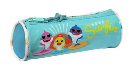 Estuche Escolar Baby Shark Surfing Azul Blanco 20 x 7 x 7 cm