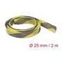 DeLOCK Funda trenzada estirable 2 m x 25 mm negro-amarillo