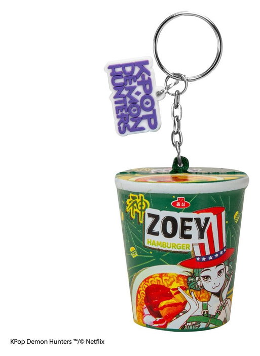 Las guerreras K-pop Llavero Squishy Zoey Hamburger Noodles Las guerreras K-pop Llavero Squishy Zoey Hamburger Noodles
