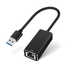 VALUE Adaptador USB 3.2 Gen 1 Tipo A a Ethernet 2.5 Gigabit RJ-45 LAN 12.99.1135 para PC Portátil, Negro