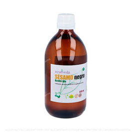 Ayurveda Auténtico Aceite de Sésamo Negro - Aceite para Masaje o Culinario - 500 ml