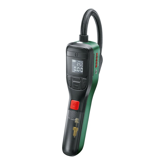 Bosch 0.603.947.000 Bomba de Aire Portátil EasyPump 12V, Inflador para Bicicleta, Coche y Hinchables, 10 bar, 10 l/min, Batería Recargable USB Tipo C