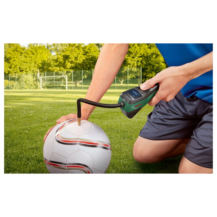 Bosch 0.603.947.000 Bomba de Aire Portátil EasyPump 12V, Inflador para Bicicleta, Coche y Hinchables, 10 bar, 10 l/min, Batería Recargable USB Tipo C