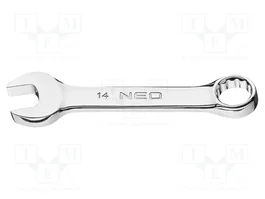 NEO TOOLS Llave plana-estriada bilateral de 14 mm
