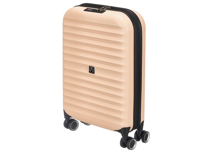 Arte Regal Maleta de Cabina Plegable con Candado y 4 Ruedas, 37 Litros, ABS Rigido, Color Beige, Dimensiones 40 x 55.5 x 16 cm (Set de 3)