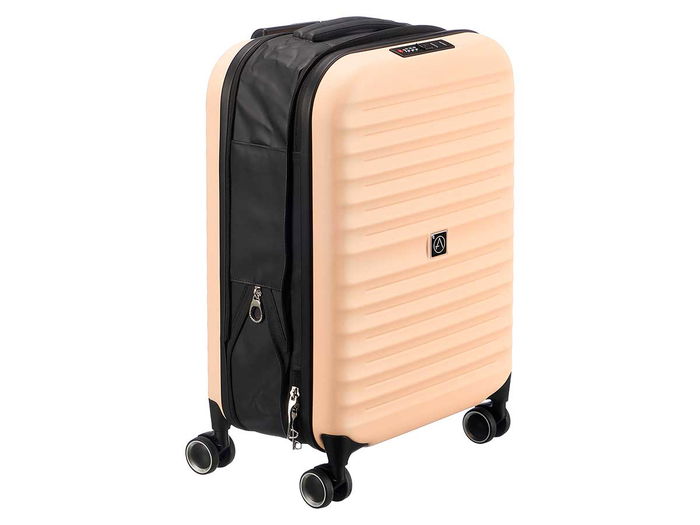 Arte Regal Maleta de Cabina Plegable con Candado y 4 Ruedas, 37 Litros, ABS Rigido, Color Beige, Dimensiones 40 x 55.5 x 16 cm (Set de 3)