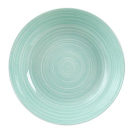 Plato Hondo Turquesa Porcelana Cocina 20,50 X 20,50 X 4,50 C
