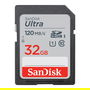 SanDisk Tarjeta de Memoria Ultra SDHC 32GB Class 10 UHS-I Velocidad de Lectura 120 MB/s