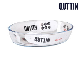 Quttin Fuente de Vidrio Ovalada 20.6 x 13.6 cm 700 cc (6 Unidades)