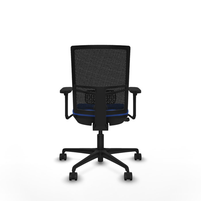 PIQUERAS Y CRESPO Silla de oficina Yunquera con mecanismo Sincro/Traslack, Azul y Negro