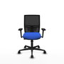 PIQUERAS Y CRESPO Silla de oficina Yunquera con mecanismo Sincro/Traslack, Azul y Negro