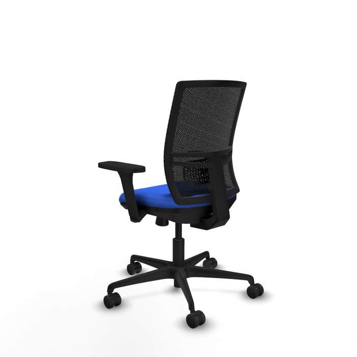 PIQUERAS Y CRESPO Silla de oficina Yunquera con mecanismo Sincro/Traslack, Azul y Negro