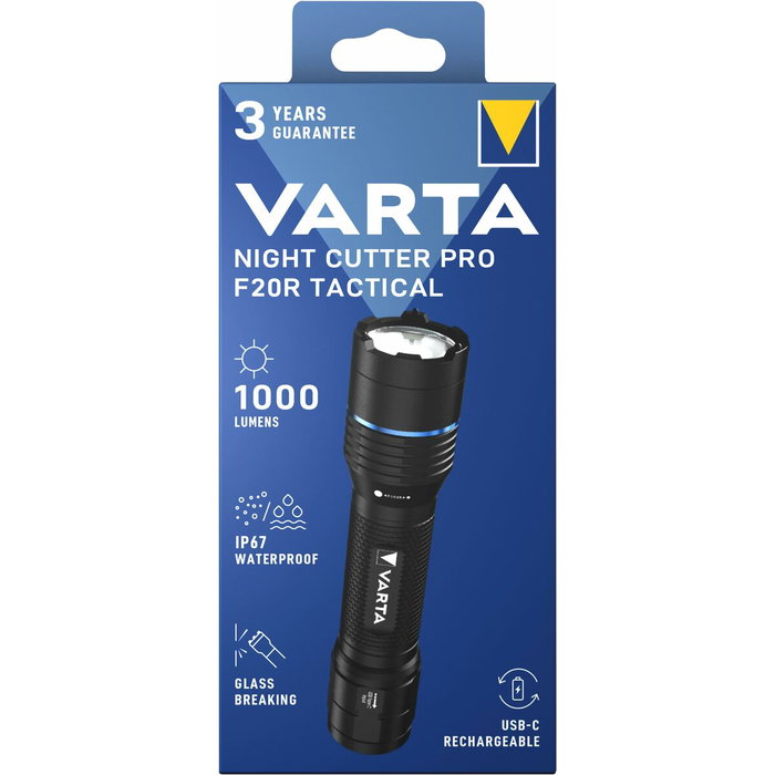 Varta Night Cutter Pro F20R Linterna Táctica Recargable 1000 lm IP67 Varta Night Cutter Pro F20R Linterna Táctica Recargable 1000 lm IP67