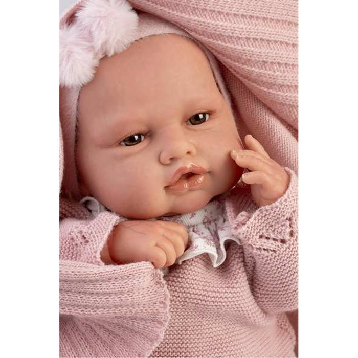 Antonio Juan Muñeca Baby Love Reborn con conjunto de punto rosa