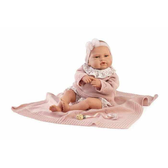 Antonio Juan Muñeca Baby Love Reborn con conjunto de punto rosa