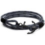 Tom Hope Pulsera Eclipse Triple Giro Gris y Negro Talla M