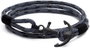 Tom Hope Pulsera Eclipse Triple Giro Gris y Negro Talla M