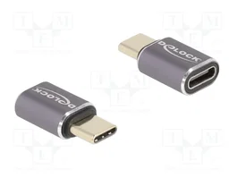 DeLOCK Adaptador USB-C 40 Gbps 8K 60 Hz PD 3.0 100 W Antracita
