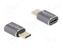 DeLOCK Adaptador USB-C 40 Gbps 8K 60 Hz PD 3.0 100 W Antracita