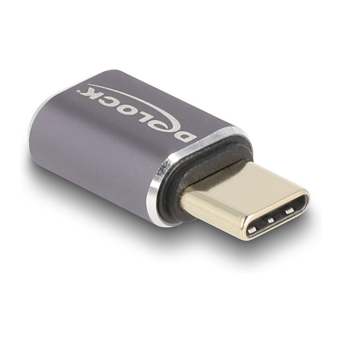 DeLOCK Adaptador USB-C a USB-C 40 Gbps 8K 60 Hz Metal Antracita DeLOCK Adaptador USB-C a USB-C 40 Gbps 8K 60 Hz Metal Antracita