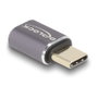 DeLOCK Adaptador USB-C a USB-C 40 Gbps 8K 60 Hz Metal Antracita