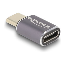DeLOCK Adaptador USB-C a USB-C 40 Gbps 8K 60 Hz Metal Antracita