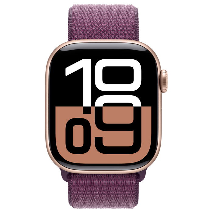 Apple Watch Series 10 GPS + Cellular 42mm Oro Rosa Aluminio con Correa Púrpura Sport Loop