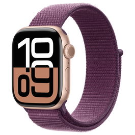 Apple Watch Series 10 GPS + Cellular 42mm Oro Rosa Aluminio con Correa Púrpura Sport Loop