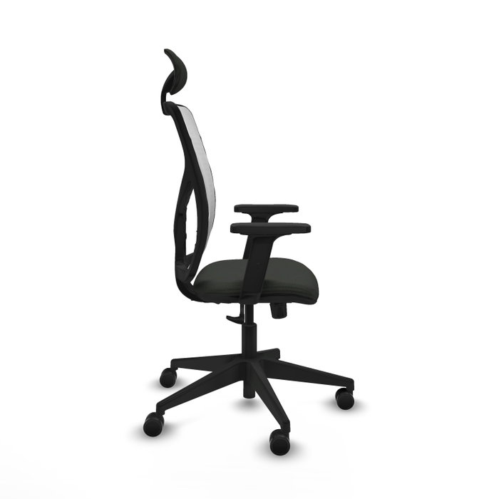 PIQUERAS Y CRESPO Silla de oficina Motilla con mecanismo Sincro, Negro y Blanco
