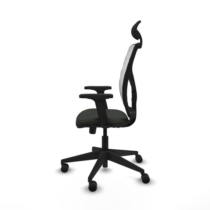 PIQUERAS Y CRESPO Silla de oficina Motilla con mecanismo Sincro, Negro y Blanco
