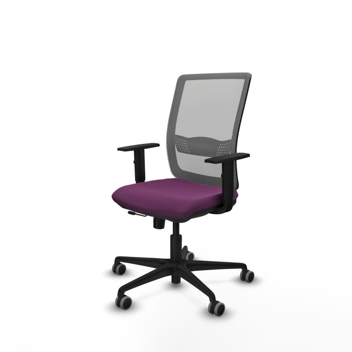 PIQUERAS Y CRESPO Silla de oficina Haches con mecanismo Sincro/Traslack, Morado y Gris
