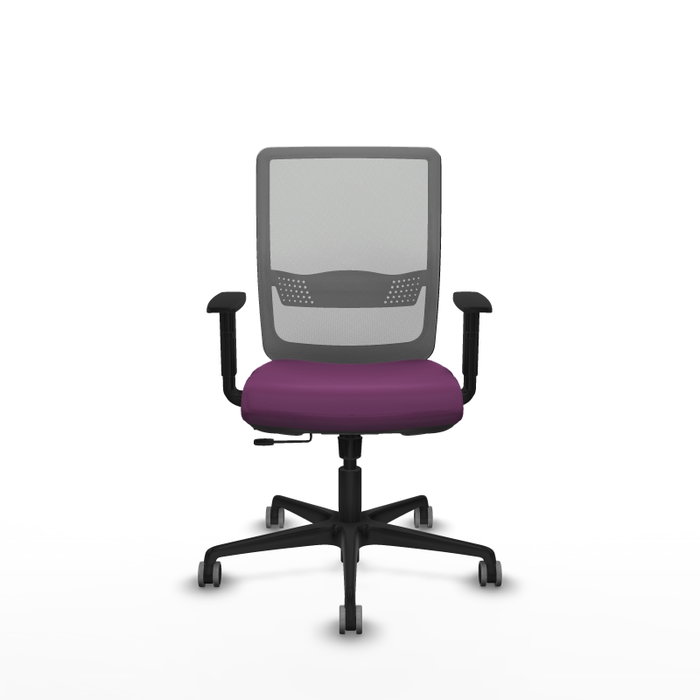 PIQUERAS Y CRESPO Silla de oficina Haches con mecanismo Sincro/Traslack, Morado y Gris