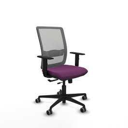 PIQUERAS Y CRESPO Silla de oficina Haches con mecanismo Sincro/Traslack, Morado y Gris