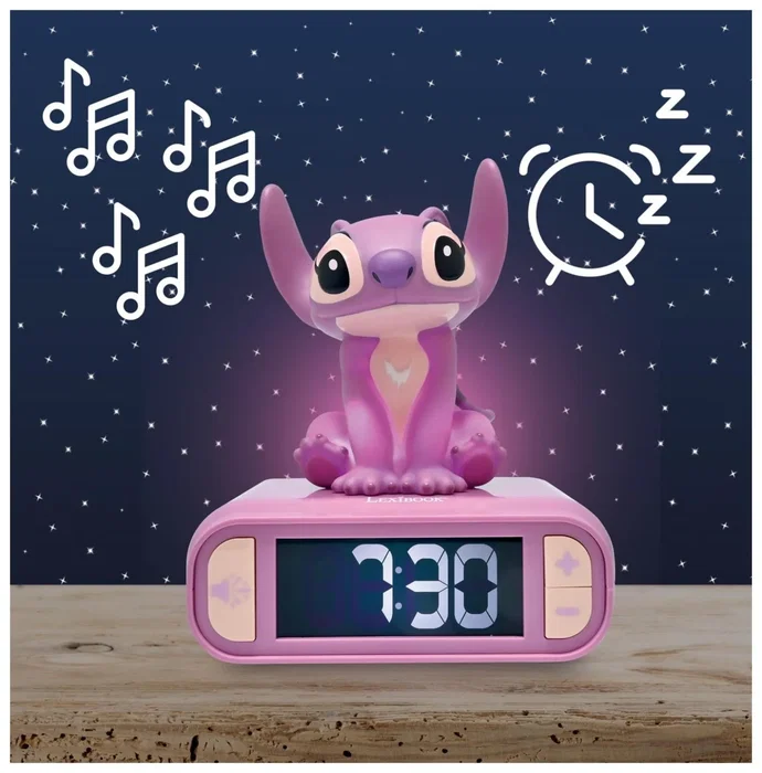 LEXIBOOK Despertador Luminoso Disney Stitch Ángel RL800D1 LEXIBOOK Despertador Luminoso Disney Stitch Ángel RL800D1
