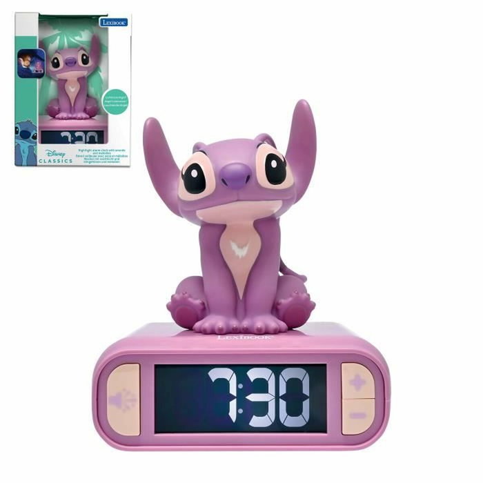 LEXIBOOK Despertador Luminoso Disney Stitch Ángel RL800D1 LEXIBOOK Despertador Luminoso Disney Stitch Ángel RL800D1