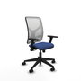 PIQUERAS Y CRESPO Silla de oficina Motilla con mecanismo Sincro, Azul marino y Blanco