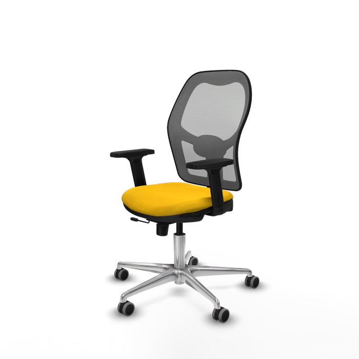 PIQUERAS Y CRESPO Silla de oficina Jorquera con mecanismo Sincro/Traslack Amarillo/Gris PIQUERAS Y CRESPO Silla de oficina Jorquera con mecanismo Sincro/Traslack Amarillo/Gris