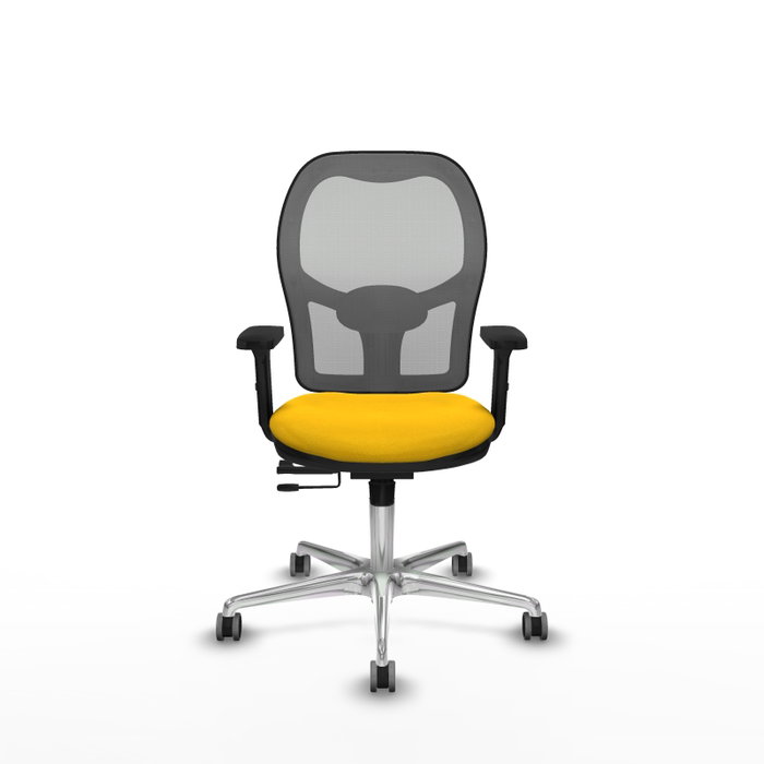 PIQUERAS Y CRESPO Silla de oficina Jorquera con mecanismo Sincro/Traslack Amarillo/Gris PIQUERAS Y CRESPO Silla de oficina Jorquera con mecanismo Sincro/Traslack Amarillo/Gris