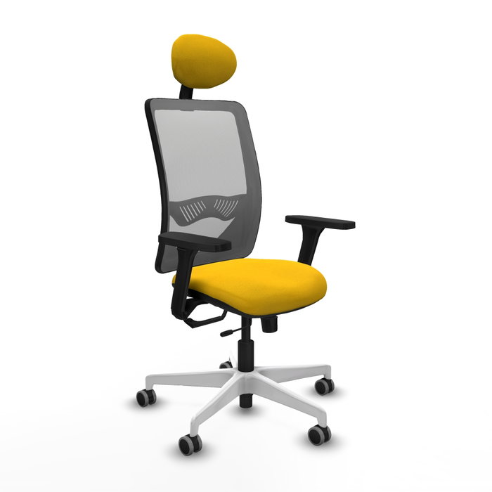 PIQUERAS Y CRESPO Silla de oficina Zulema con mecanismo Sincro/Traslack, Amarillo y Gris PIQUERAS Y CRESPO Silla de oficina Zulema con mecanismo Sincro/Traslack, Amarillo y Gris