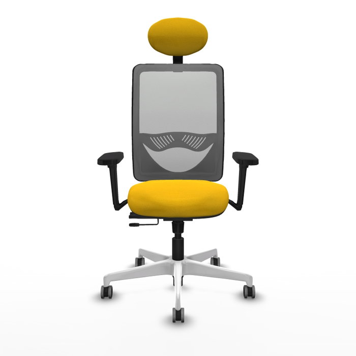 PIQUERAS Y CRESPO Silla de oficina Zulema con mecanismo Sincro/Traslack, Amarillo y Gris PIQUERAS Y CRESPO Silla de oficina Zulema con mecanismo Sincro/Traslack, Amarillo y Gris