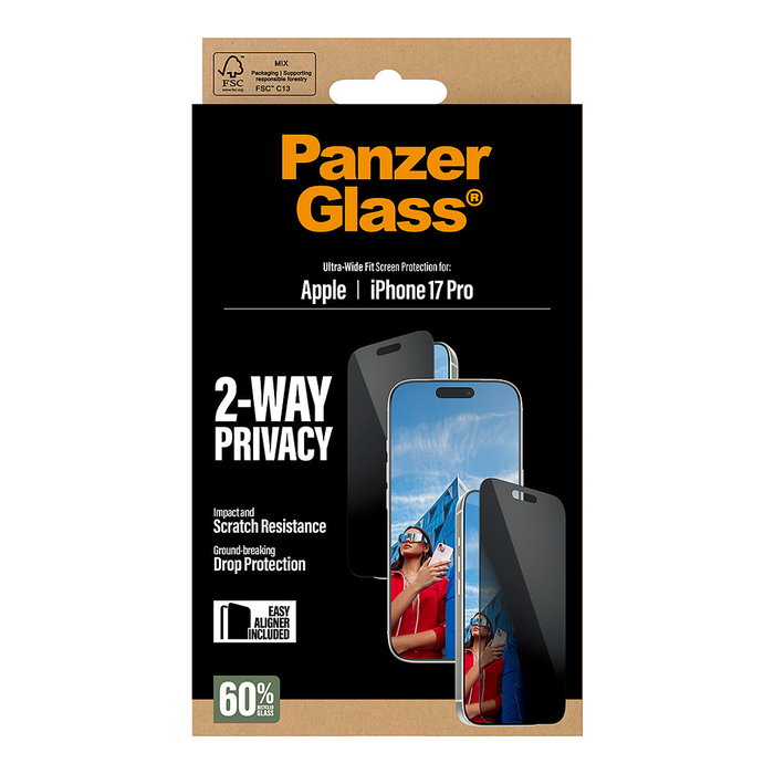 Panzerglass Protector Privacy iPhone 17 Pro Cristal Templado Panzerglass Protector Privacy iPhone 17 Pro Cristal Templado