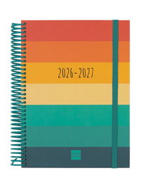 FINOCAM Agenda Escolar Diva Espiral Tapa Extra Dura 2026-27 155x212 Colors